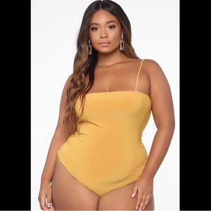 Don’t be so Square Bodysuit - Mustard